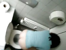 The Toilet Pissing Girl Gets Voyeured Sitting On The Bowl
