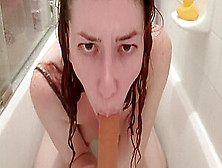 Sucking Your Cock In The Shower - So Much Spit!