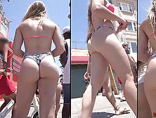 Immense Bum Bathing Suit Blonde Close Up Voyeur Hd Video