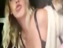 Spanish Thot With Big Boobs On The Car