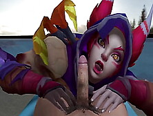 Xayah Deepthroat Oral Sex: League Of Legends 3D Porn Parody