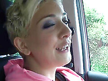 Blonde Hottie Mai Bailey Playing With Her Wet Pussy In The Car