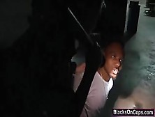 Young Black Thug Caught In A Hot Interracial Threesome With Female Cops