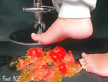 Tomato Squishing With Sweet Feet