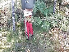 Gay Lad Walking Through The Woods And Jerking Off His Penis Outdoors