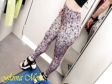 Fitting Room,  A Slender Beauty With An Elastic Ass Arranged A Fitting For Sports Leggings Anna Mole