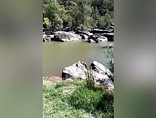 River Hike & Outdoor Fuck On Rock