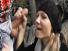 German Girlfriend Fellatio And Jism In Her Face Hole