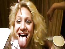 Blonde Milf Sucks Him Off In A Fast Food Joint