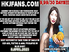 Watch Alluring Hotkinkyjo Take Tons Of Balls In Her Behind,  Fisting & Ass-Sex Prolapse In Blue Shirt Free Porn Video On Fuxxx. Co