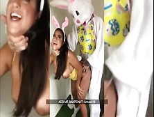 Orgy Sex 4 Nasty And Fine Whores Fucking A Bunny Mascot