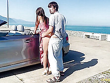 Petite Whore Gave Herself To A Rich Stud On The Coast For A Cabriolet