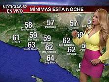 Janice Villagran In A Sexy Pink Mini Skirt And Yellow Top With B