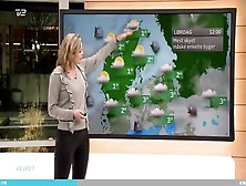 Weather Woman Cecilie Hother Of Tv2 Danmark Jer Down Challange