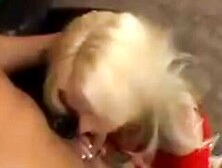 Blonde Sexpot Sticks Rod In Throat