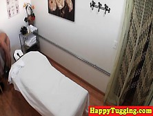 Asian Masseuse Riding And Tugging Her Client