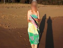 Blonde Milf Shows Her Naked Body At The Beach