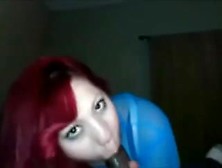 Redhead With Huge Boobs Suck Black Cock