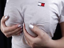 Leaking T-Shirt - Oral Sex From A Big Titted Women - Huge Nipples