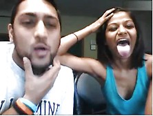 Indian Couple Screwing Around With Their Webcam