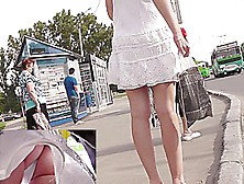 Spectacular Summer Costume Upskirt