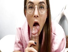 Amazing Oral Sex From A Adorable Into Glasses And Getting