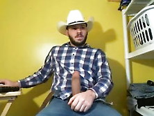 Cowboy With Huge Cock Jerking On Webcam