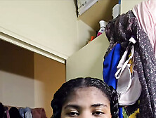Indian Aunty Doing Topless Braids