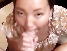 Cute Asian Girlfriend Giving Blowjob