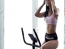 Leanne Lace Is Working Hard On Keeping Fit As She Works Up A Sweat Into