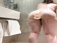 Pawg Bbw Dutch Teen With Big Ass Fucks Herself On Big Dildo In Shower In Oberhausen Germany - Dionymph