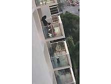 Neighbors Caught Having Sex On Balcony