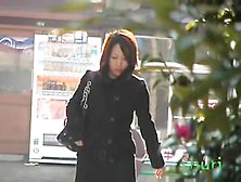 Elegant Japanese Lady's Panties Showing After Skirt Sharking