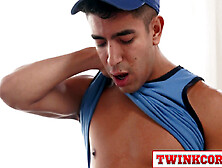 Latin Twink Buries His Face Between His Coachs Beefy Buns,  Sticking His Tongue Deep Into That Filthy Hole! 8 Min