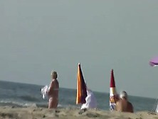 Voyeur Watching A Large-Boobed Mother I'd Like To Fuck On A Beach