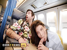 Lucky Gets Fucked With Flight Attendant Hazel Grace In Private When Lasirena69 Comes & Joins For A Hot 3Some - Brazzers