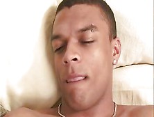 Hot Pierced Ebony Twink Teen Stroking His Thick Cock