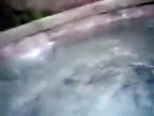Woman Topless In Jacuzzi Moaning From Pleasure Of Water Jets