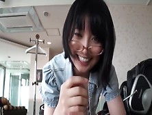 Japanese Teen With Glasses Blowjob With Cum In Mouth