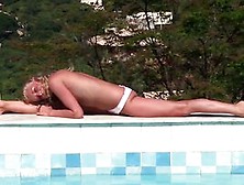 Lovely Teen's Tight Ass Stretched By The Pool