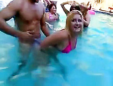 Pool Party Blowjob And Pussy Fucking With Big Cocks