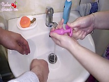 Couple Washing Hands And Sex Toy Before Sex #scrubhub