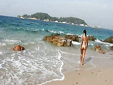 Thai Girl Joon Mali Teasing On The Shore