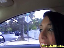 Hitchhiking Latina Babe Drools On Cock