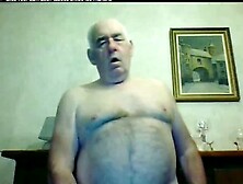 Grandpa Shoots His Load On Webcam