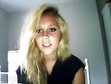 Hot Blonde Girl Stripping On Cam