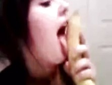 Emo Girl Plays With A Banana -For More Instagram Shannnwow44