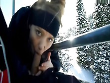 Blowjob From A Beautiful Blonde At A Ski Resort