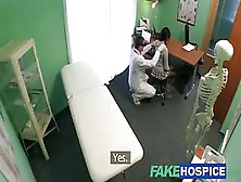 Brunette Chick Meets The Docs Stiff Cock