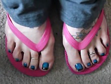 Black Bull And Cute Amateur Girl With Sexy Tattooed Feet In Hot Private Interracial Fetish Action